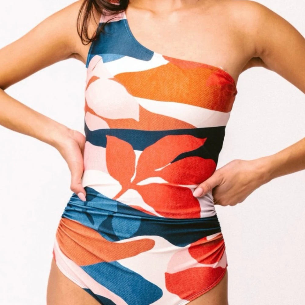 Nani Swim Cascade “Vista” One Shoulder One Piece Swimsuit - Women’s Large